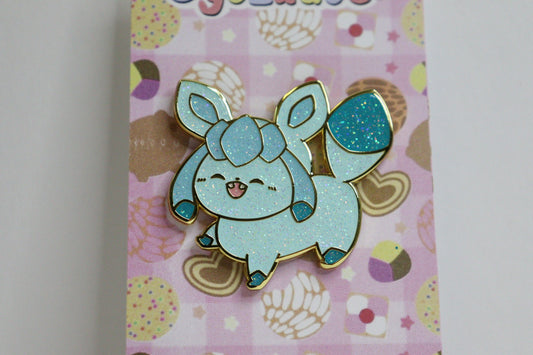 Squishy Glaceon Enamel pins (GLITTER)