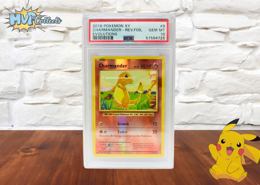 PSA 10 - CHARMANDER - REV. FOIL - #9