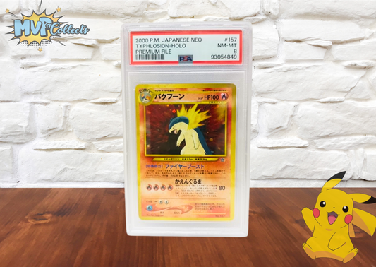 PSA 8 - TYPHLOSION - HOLO - Japanese Neo - #157