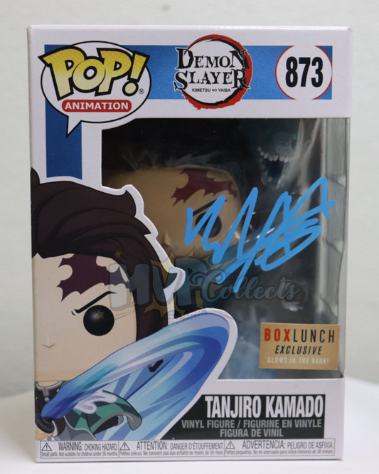 Anime - Signed Tanjiro Kamado Water Dragon Glow in the Dark (Demon Slayer) Funko POP! #873