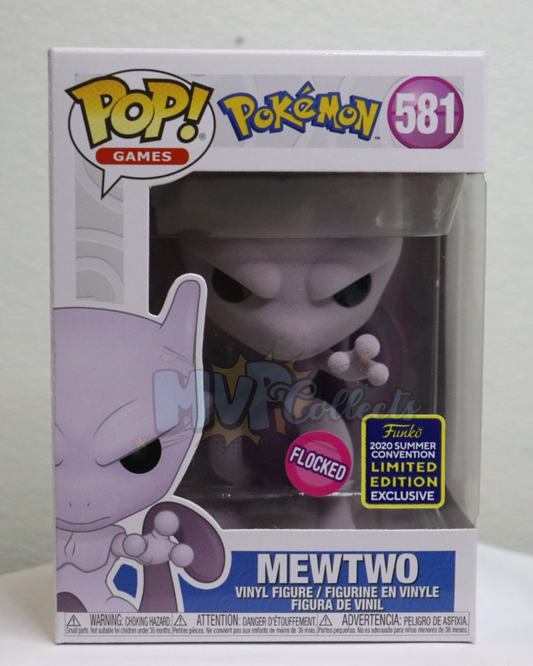 Games - Flocked Mewtwo Shared Exclusive (Pokemon) Funko POP! #581