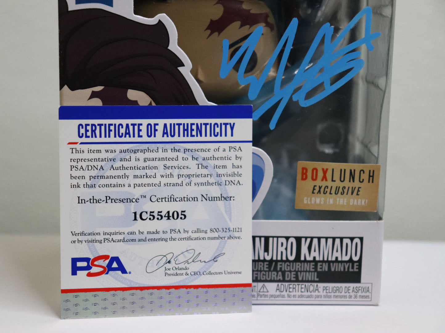 Signed Tanjiro Kamado Funko popular Pop (PSA certified)